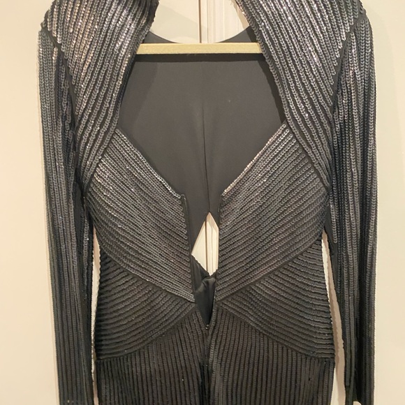 Express sequin black cutout dress - Picture 8 of 9